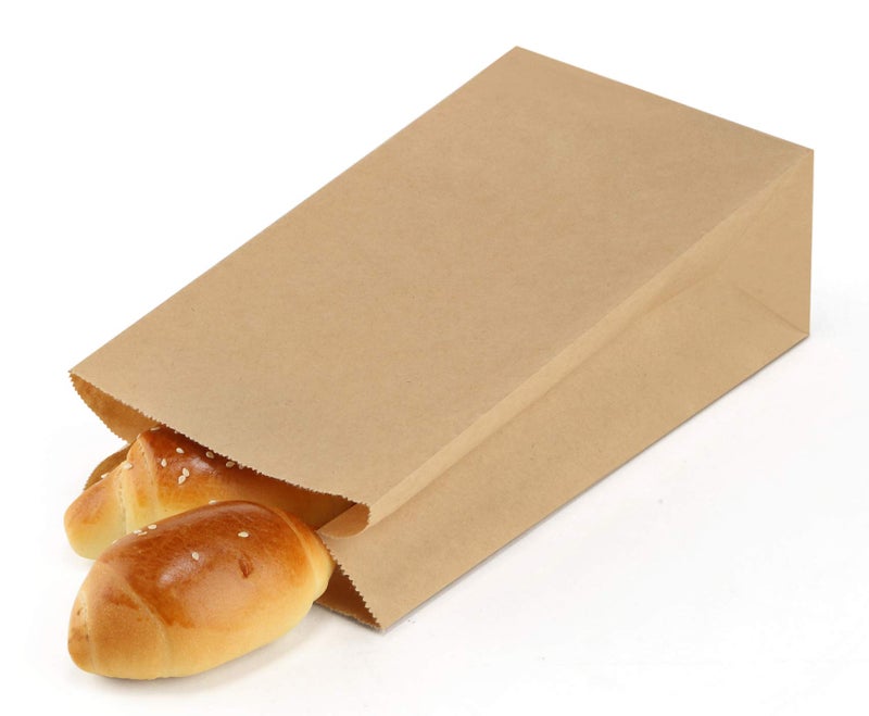 BagDream Brown Paper Lunch Bags 12LB 7x4.5x13.75 Inches 100Pcs Recyclable Kraft Paper Bags Bulk, Disposable, Large for Snack, Lunch, Sandwich, Burger, Baked Food, Craft, Packing - Image 3